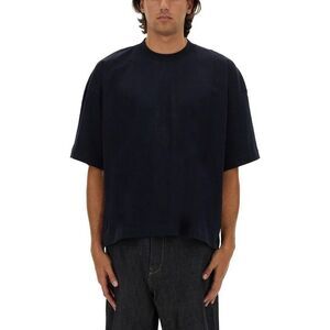 STUDIO NICHOLSON Oversized Cotton T-Shirt Men BLUE T-Shirts